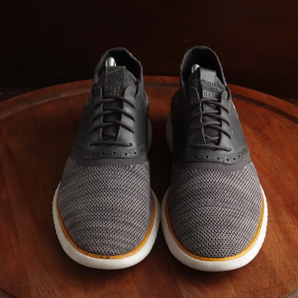 Cole Haan Oxfords Mens SZ 10.5M Gray‎ Knit Saddle Business Comfort Shoes C25308